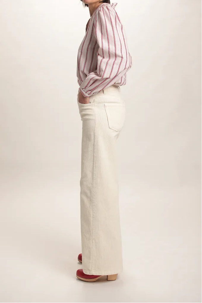 Chemise Toniño rayée blanc/rouge