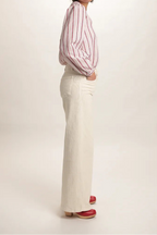 Chemise Toniño rayée blanc/rouge