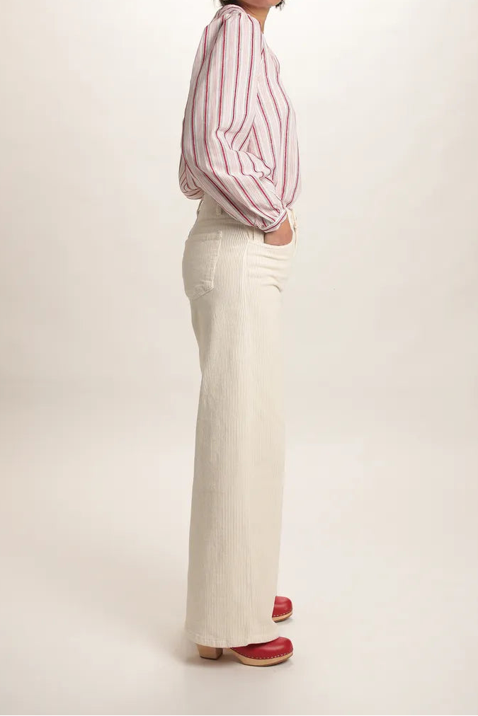 Chemise Toniño rayée blanc/rouge