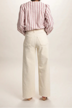 Chemise Toniño rayée blanc/rouge