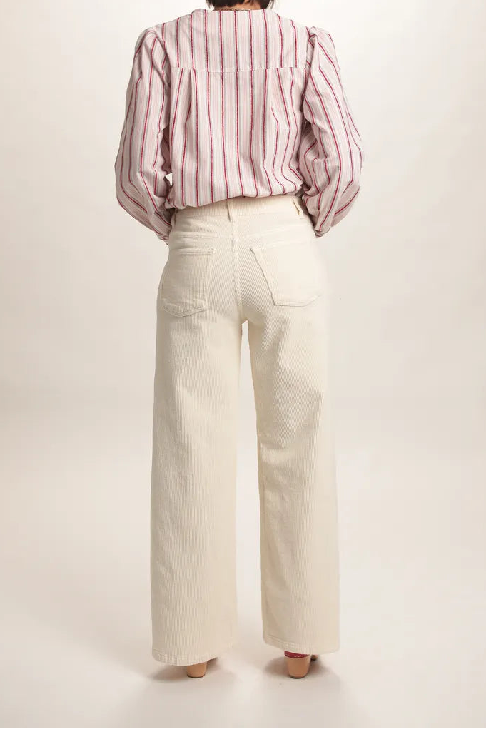 Chemise Toniño rayée blanc/rouge