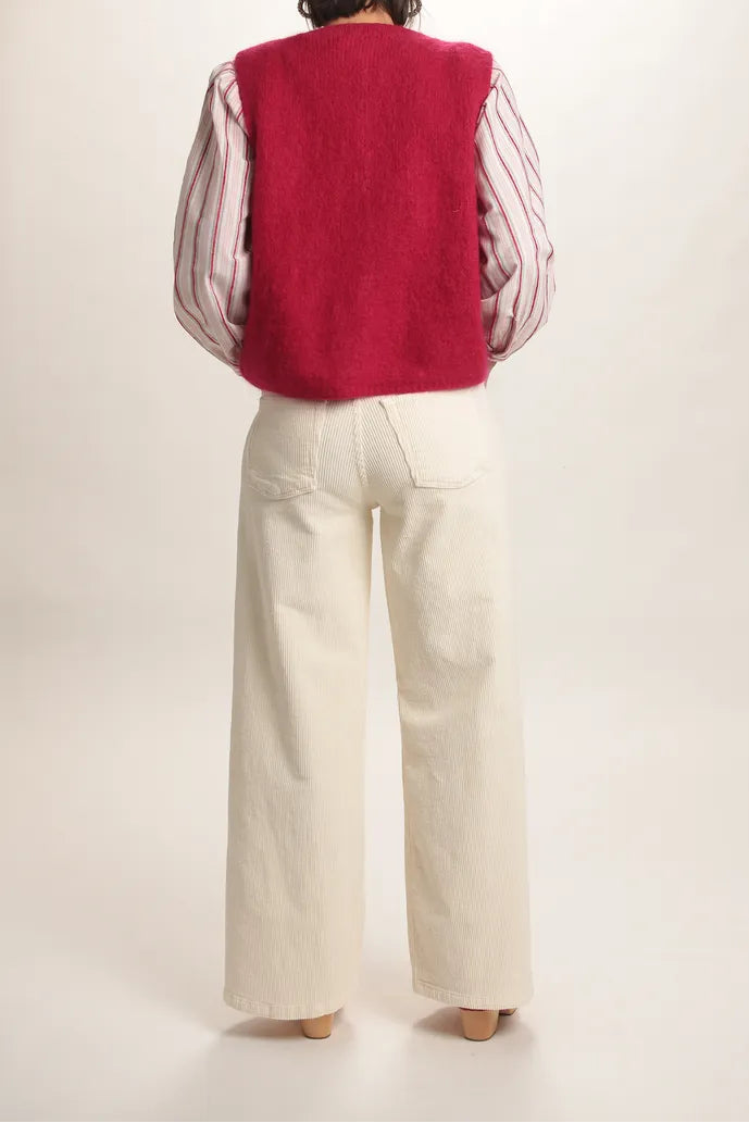 Gilet Chantal mohair cerise
