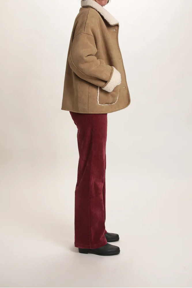 Pantalon Corvette velours côtelé Bordeaux