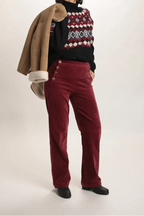Pantalon Corvette velours côtelé Bordeaux