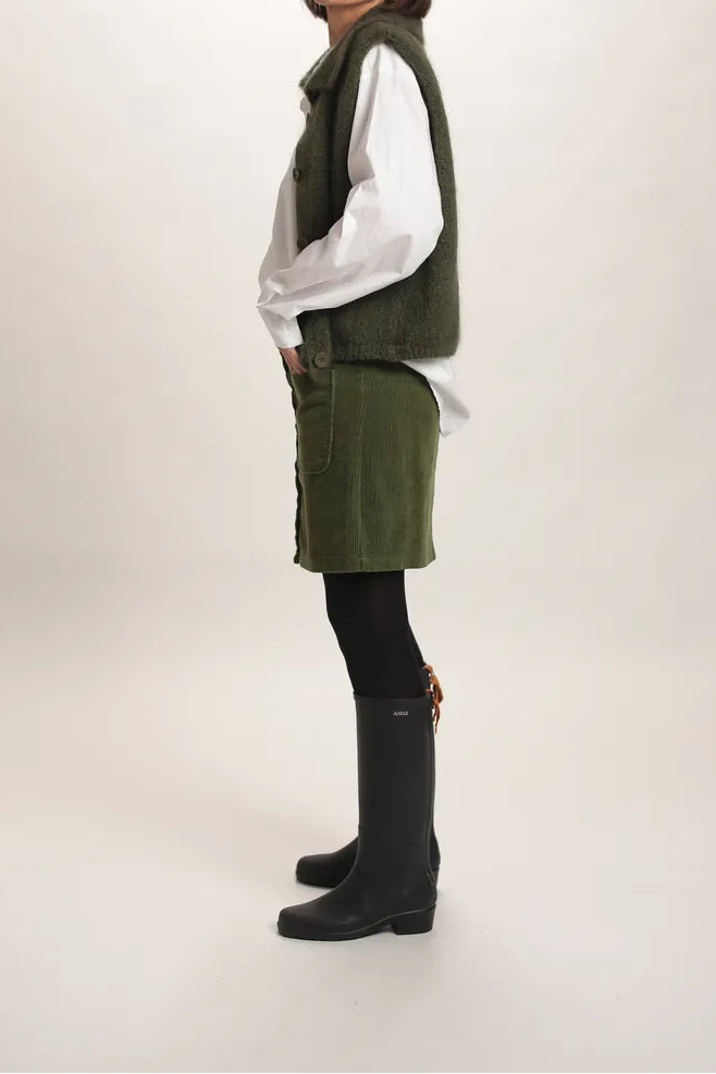 Jupe Jerry velours cotelé Kaki