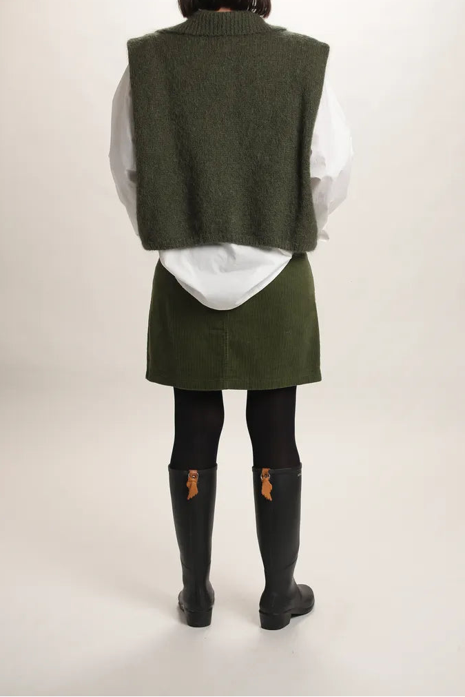 Jupe Jerry velours cotelé Kaki