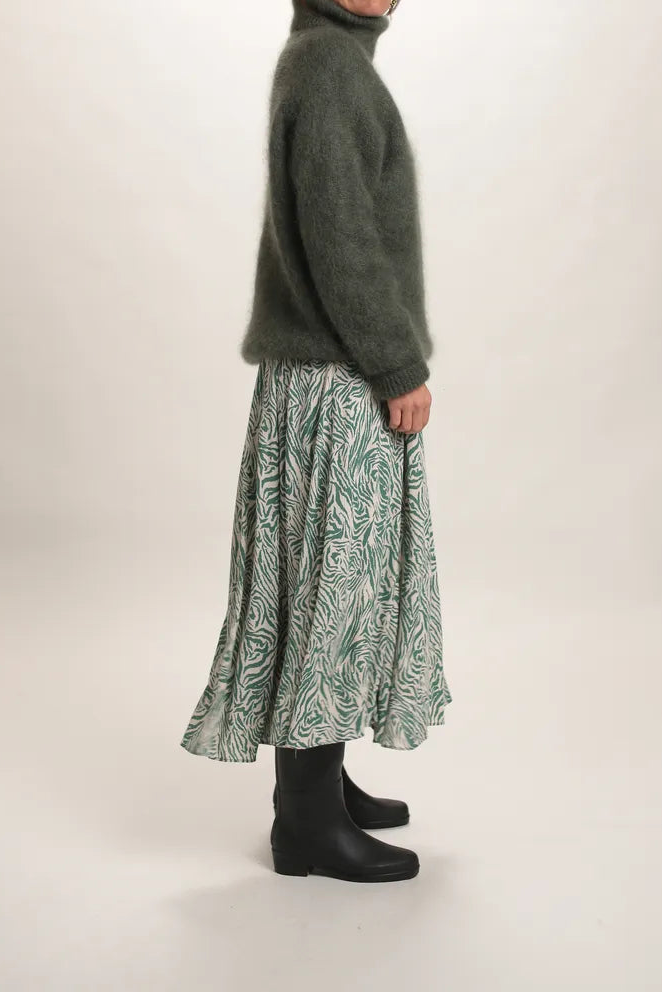 Pull col roulé Aspen Mohair vert kaki