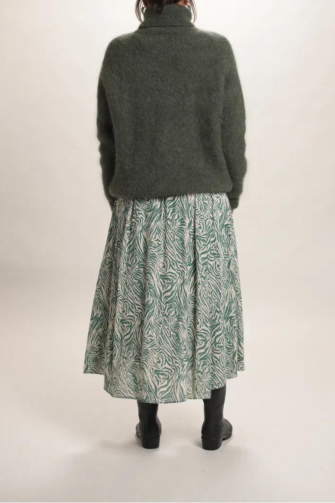 Pull col roulé Aspen Mohair vert kaki