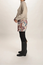 Pull Suzanne mohair col bateau Beige