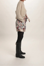 Pull Suzanne mohair col bateau Beige