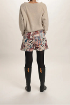 Pull Suzanne mohair col bateau Beige