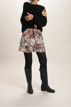 Pull Suzanne mohair col bateau Noir