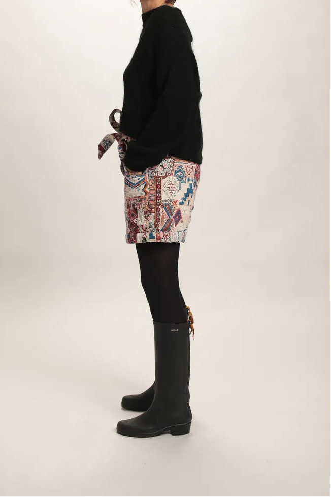 Pull Suzanne mohair col bateau Noir