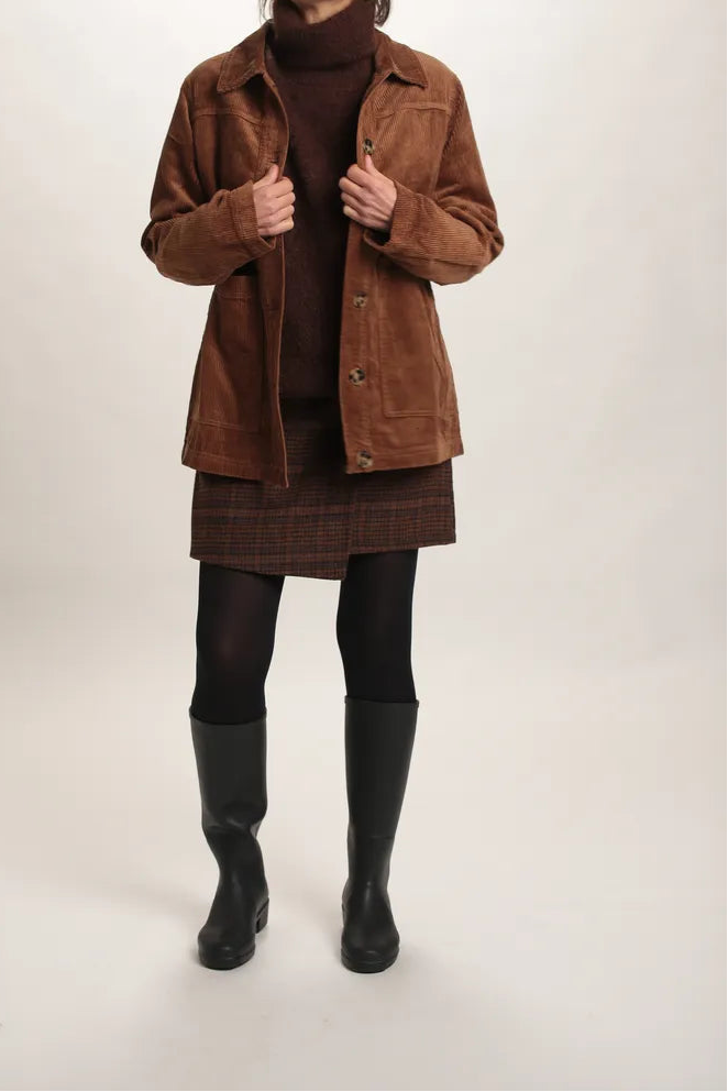 Veste Gina velours côtelé marron