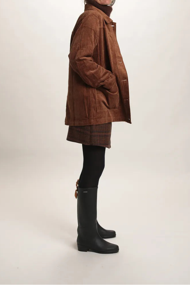 Veste Gina velours côtelé marron