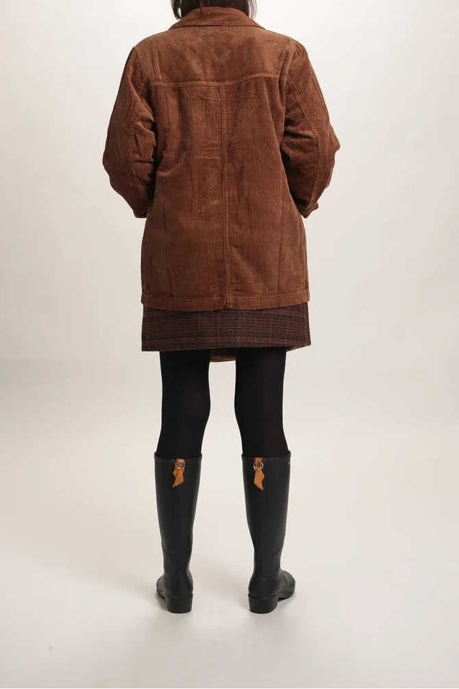 Veste Gina velours côtelé marron