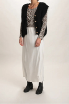 Gilet Aristide à bouton mohair noir