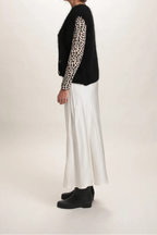 Gilet Aristide à bouton mohair noir