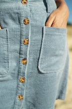 Jupe "Jerry" en velours côtelé bleu jeans