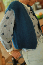 Gilet "Grace" Bleu outre-mer Mohair