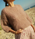 Pull "Jackie" Taupe en kid Mohair