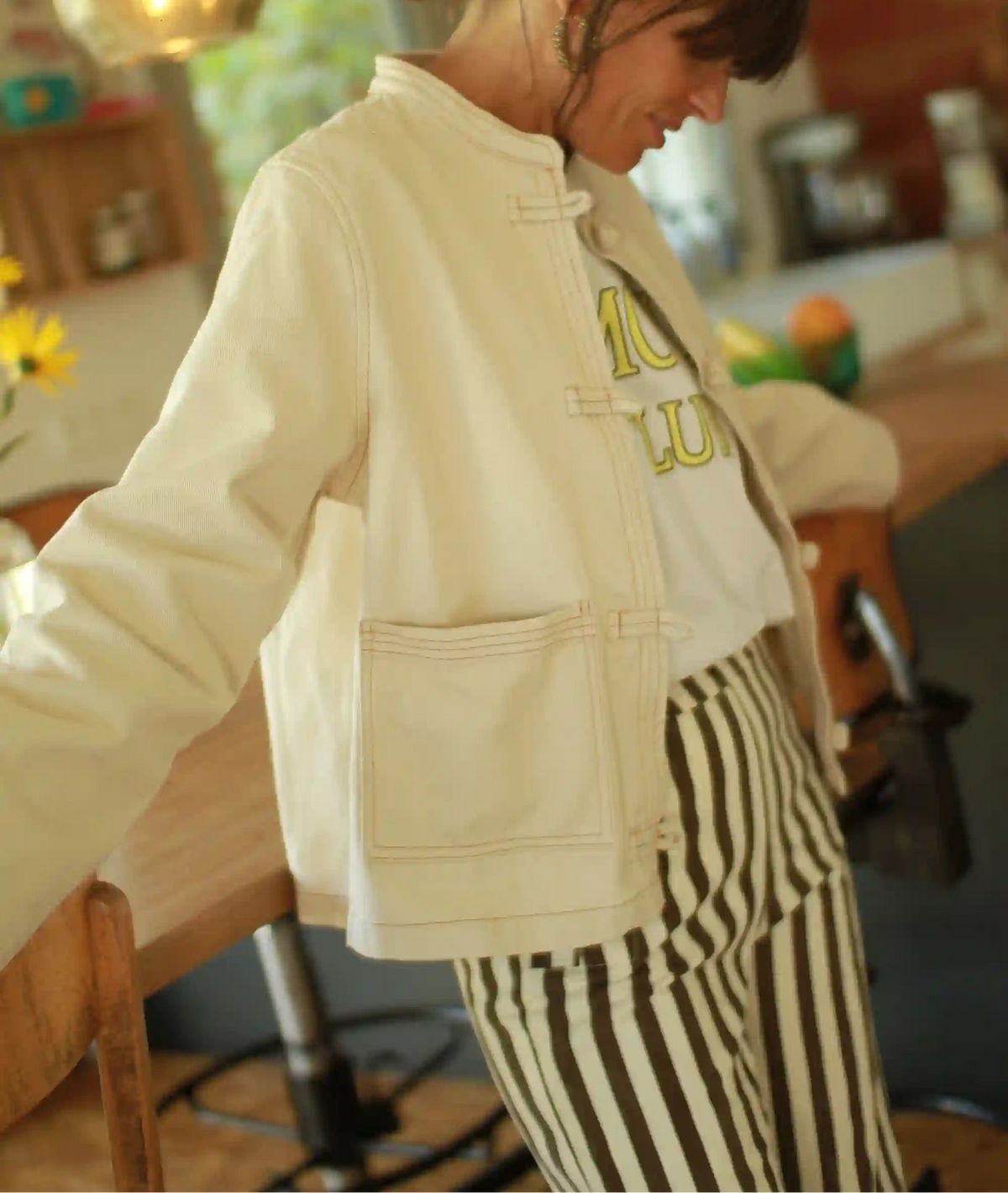 Veste "Gabrielle" écru