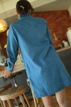 Robe "Pia" Jeans col victorien