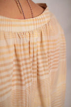 Chemise Caroline carreaux Beige