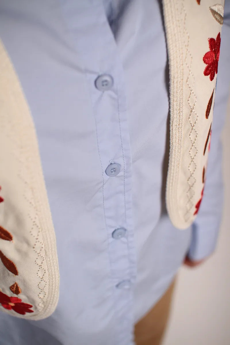 Chemise Boss bleu chambré