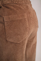 Pantalon Aliénor velours côtelé taupe