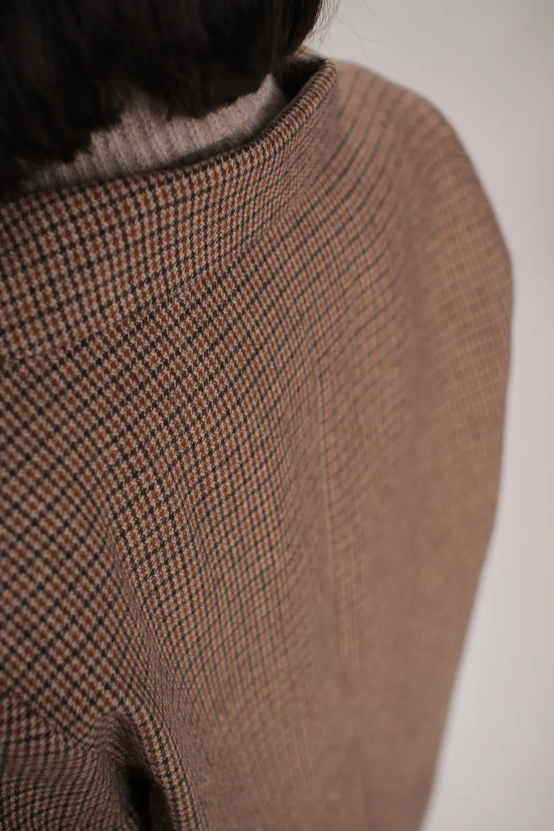 Veste Gustin marron pied de poule