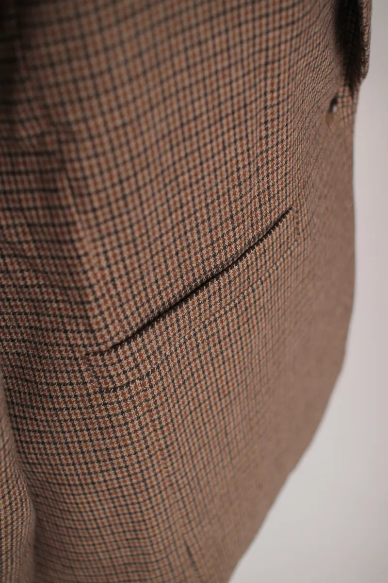 Veste Gustin marron pied de poule