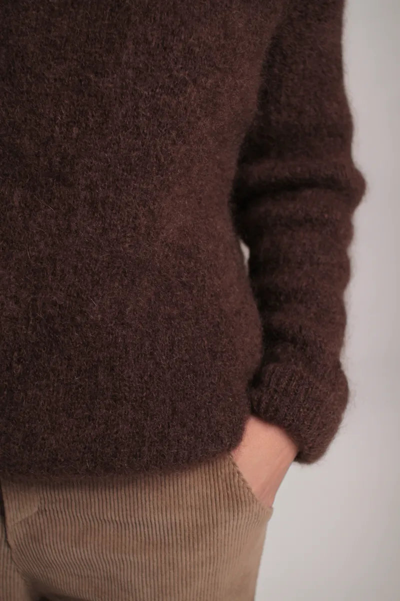 Pull col roulé Aspen Mohair chocolat