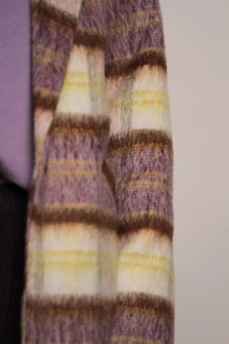 Manteau Vivia à carreaux Mauve