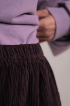 pantalon Arty velours Prune