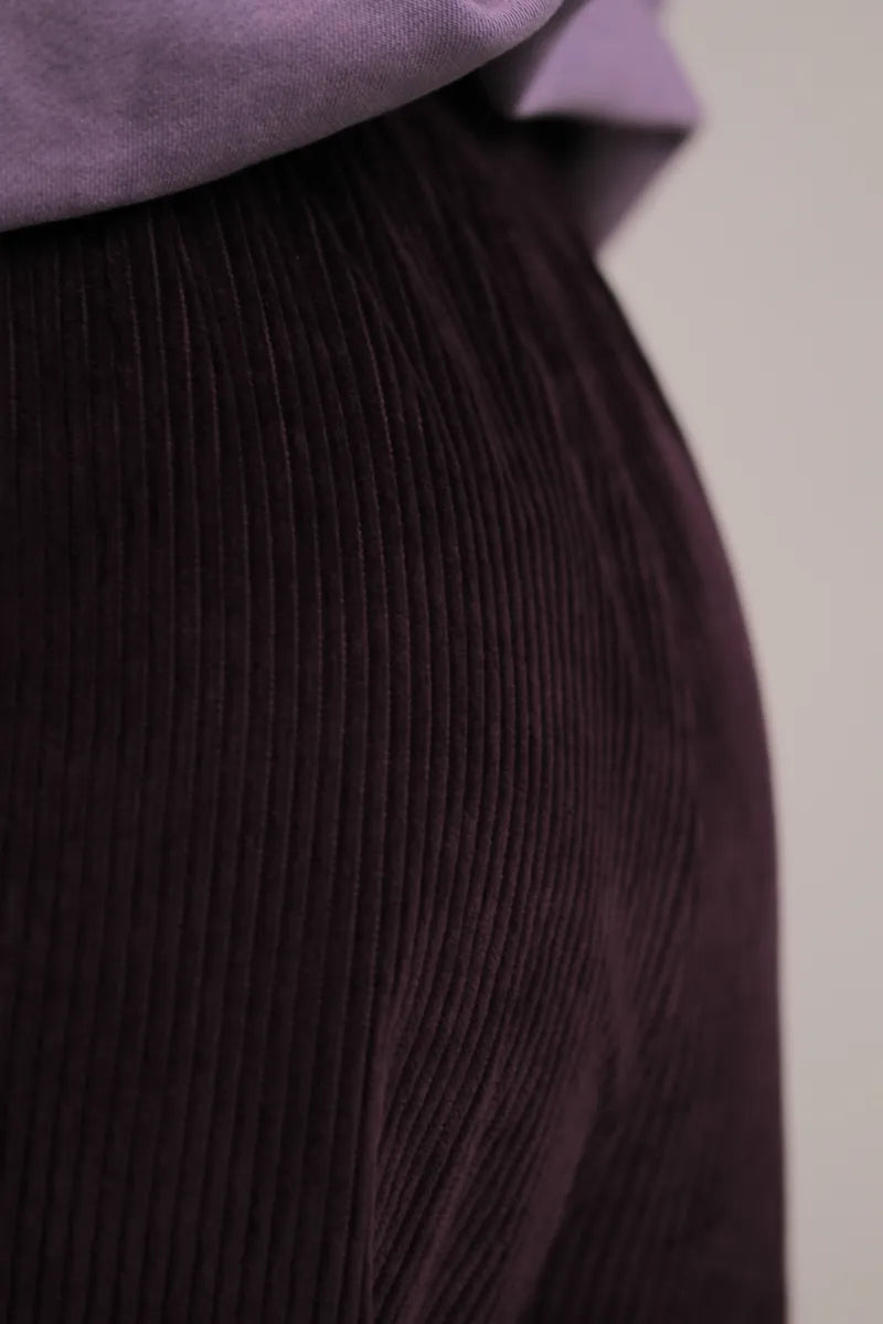 pantalon Arty velours Prune