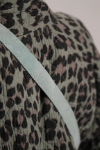 Veste Yoko Kimono Leopard Kaki