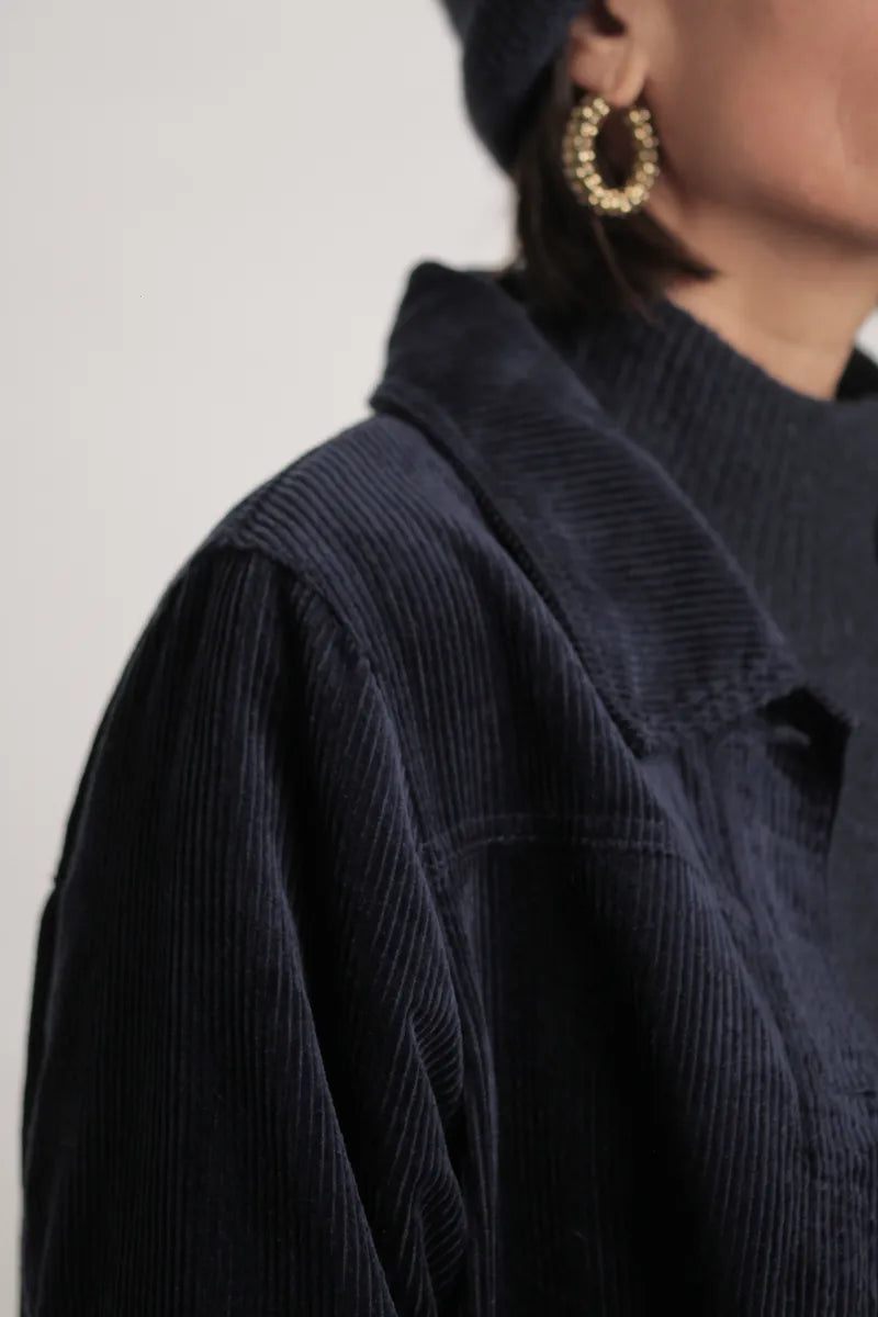 veste Gina velours côtelé marine