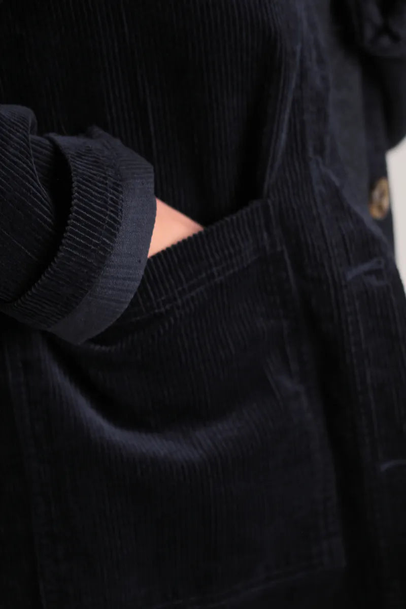 veste Gina velours côtelé marine