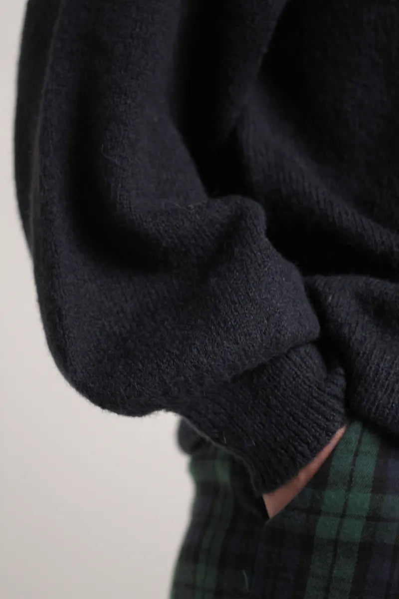 Pull Manuela Mohair/Laine Bleu Marine