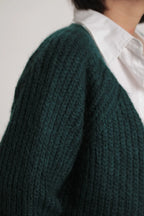 Gilet Esperance Mohair Vert Emeraude