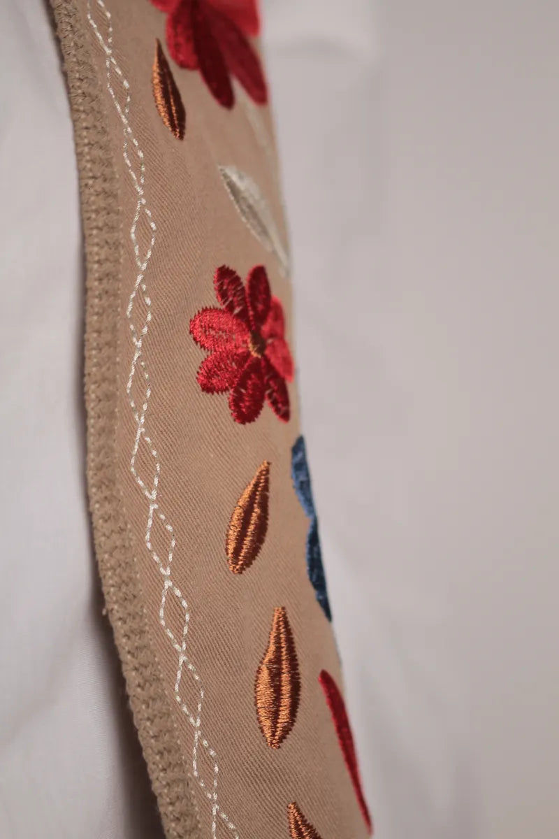 Gilet boléro Joseph brodé Taupe