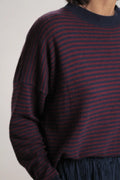 Pull Sacha cachemire bordeaux/bleu marine