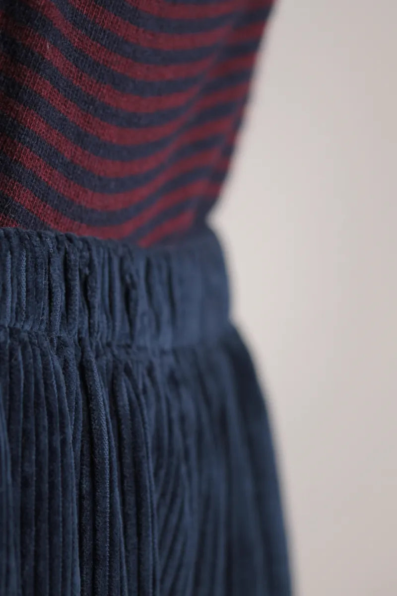 pantalon Arty velours Bleu marine