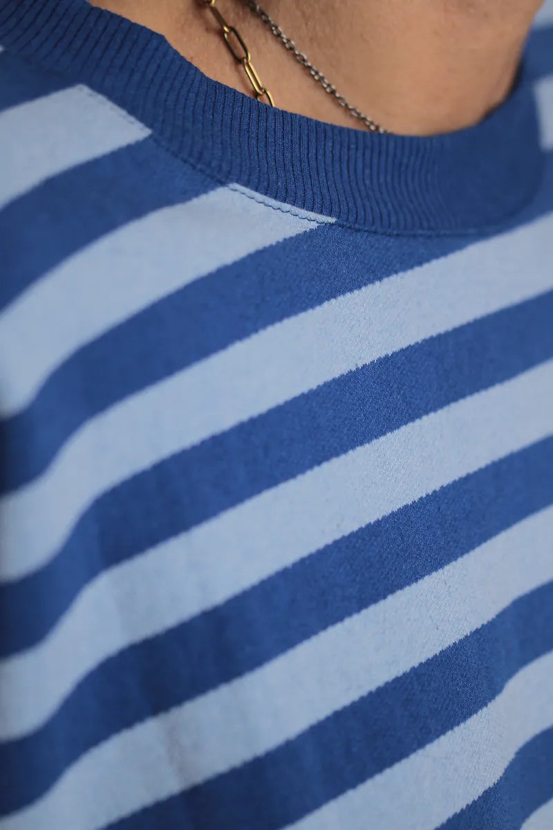 Pull Flipper rayé bleu/blanc