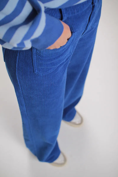 Pantalon Victor Velours Bleu Royal