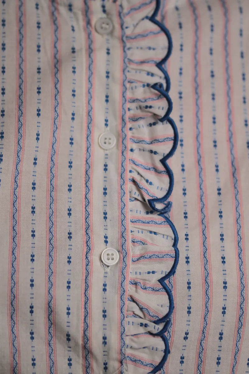 chemise Nelly Rayée Rose&bleu