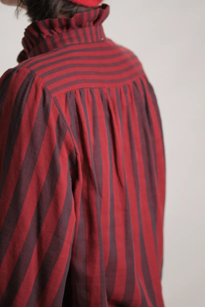 Chemise Victoire bordeaux/marine