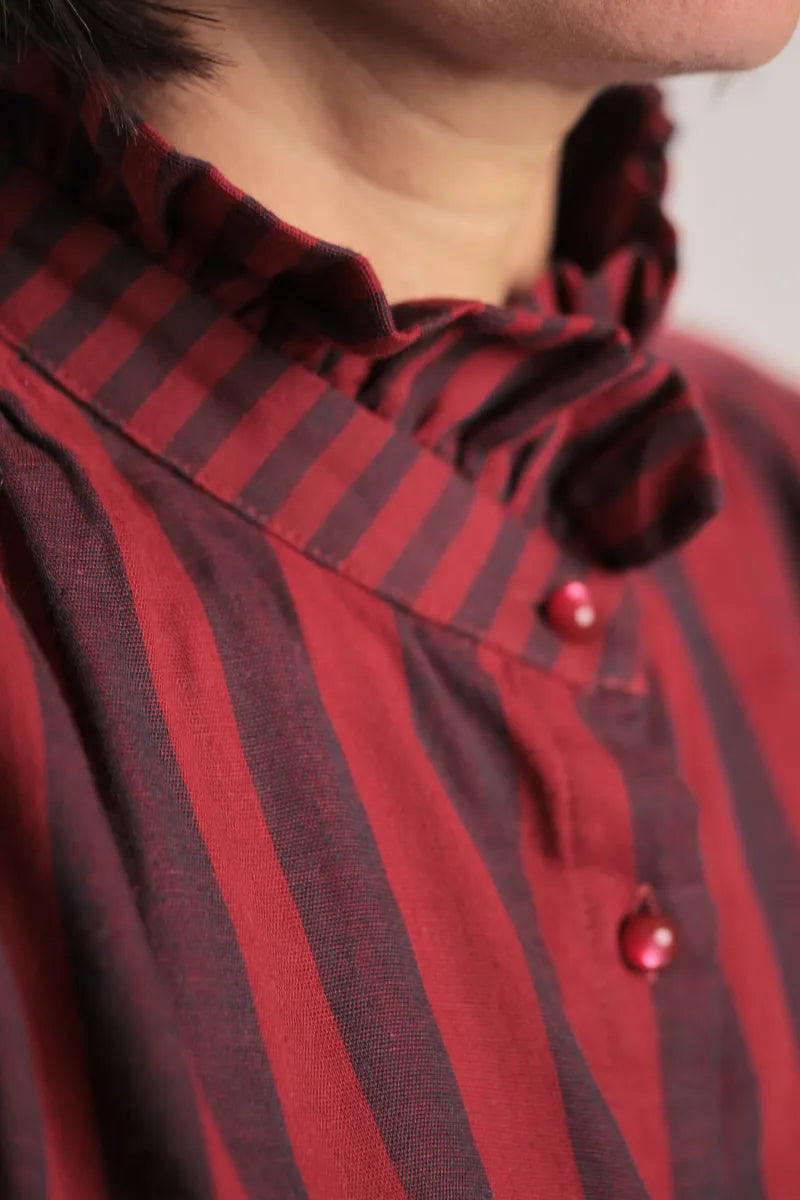 Chemise Victoire bordeaux/marine