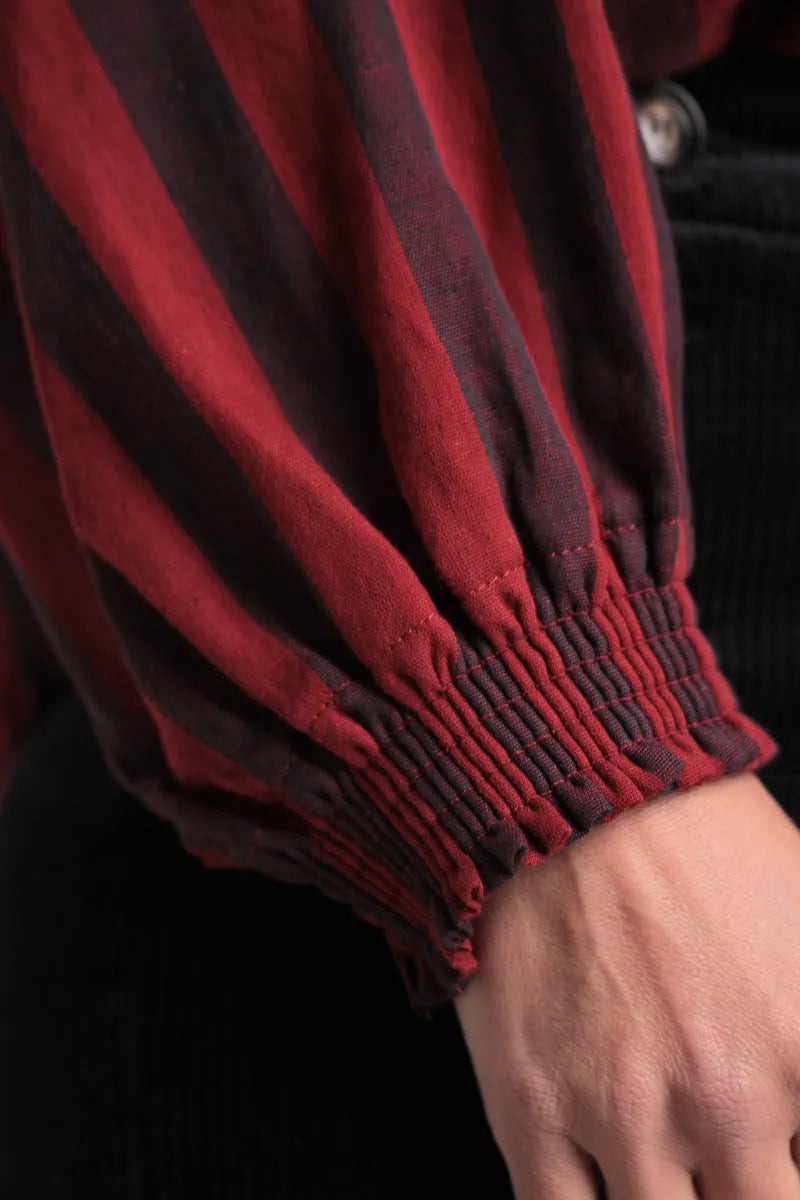 Chemise Victoire bordeaux/marine